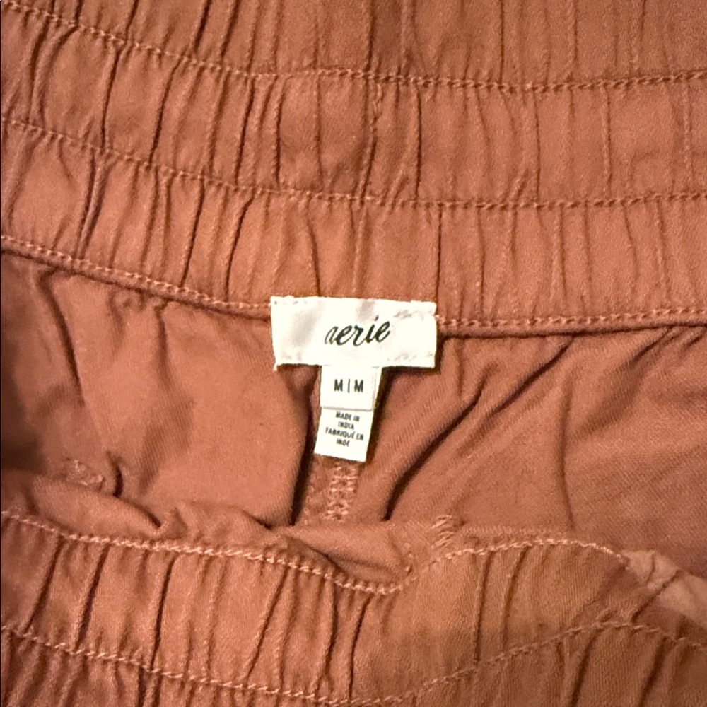 Aerie High Waist Brown Women's Shorts - Picture 2 of 3